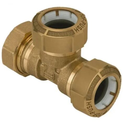 EFFEBI SPA Raccordoa a t intermedio in ottone per tubo in polietilene serie tof-push ø25 EFFEBI