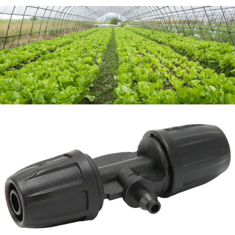 Raccords Barbed pour Irrigation de Jardin - 10 Pièces Té Réducteur 8/11 à 4/7 avec Serrage Rapide ABS