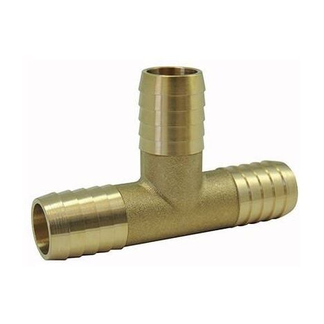 Raccords cannelés : Té de jonction en laiton - 30mm