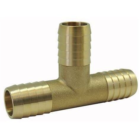 Raccords cannelés : Té de jonction en laiton 19mm