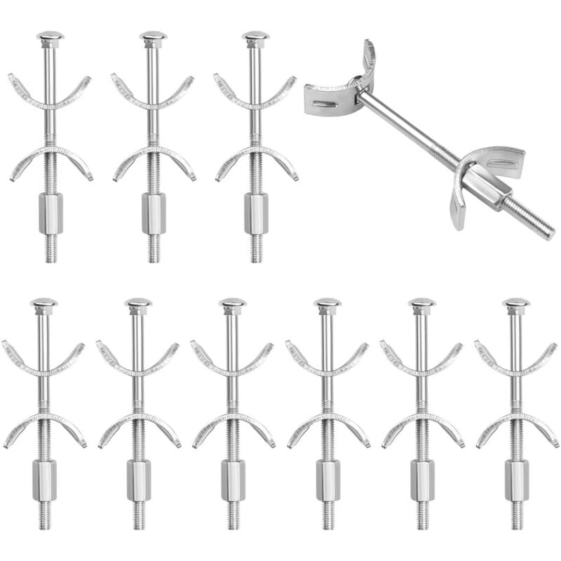 Raccords de Plan de Travail 10 Pcs M6 Raccords d'Assemblage Connecteur, Connecteur de Plan de Travail 100mm Boulons de Raccordement de Meubles de