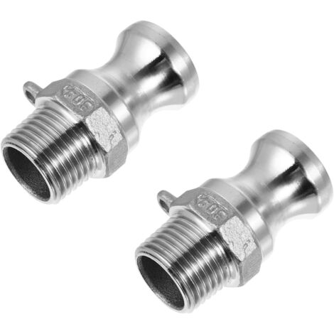 Raccords de tuyau en acier inoxydable de type f, adaptateur mâle à verrouillage par came