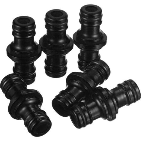 Raccords de tuyau mâles doubles, accessoires de raccordement de tuyau d'arrosage, noir.