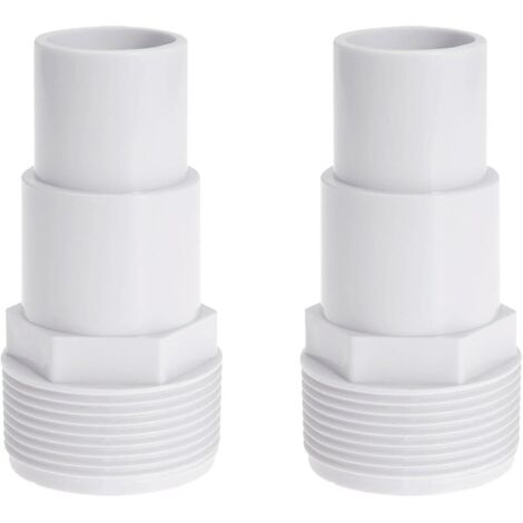 Raccords De Tuyau Pour Piscine - DiamèTre : 32/38 mm Sur 1,25" / 1,5",Blanc,(2 Pièces)