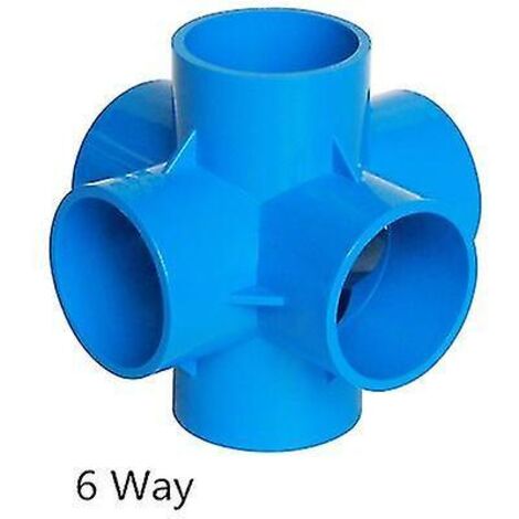 Raccords de tuyau PVC 3, 4, 5 ou 6 voies, répartiteur 20-50 mm, adaptateur pour tuyau d'arrosage, bricolage, joint d'étagère 50 mm