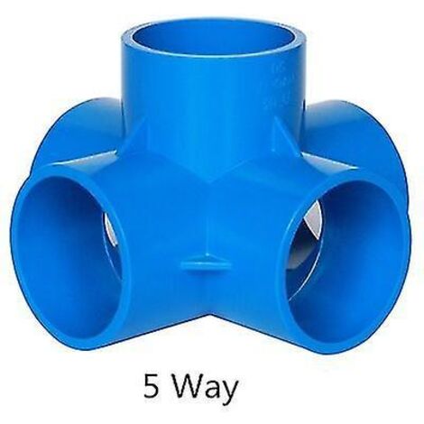 Raccords de tuyau PVC 3, 4, 5 ou 6 voies, répartiteur de tuyau 20-50 mm, adaptateur pour tuyau d'arrosage, raccord pour étagère DIY 40 mm x 40 mm
