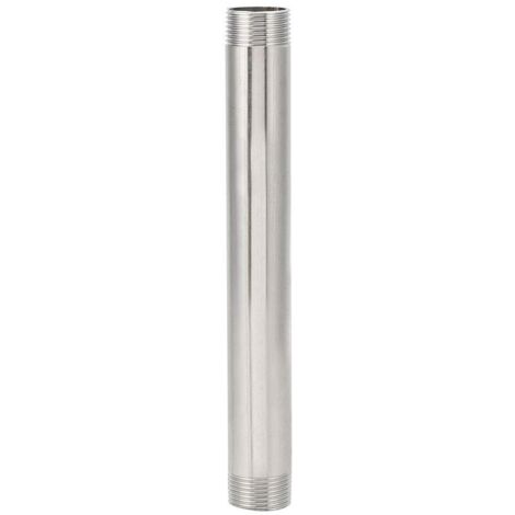 Raccords de tuyauterie en acier inoxydable, raccords de tuyauterie d'adaptateur de connecteur de mamelon de tuyau vissés à filetage mâle longueur de 7,9 "(G3 / 4)