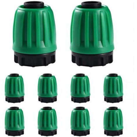 Raccords d'irrigation goutte à goutte verts, lot de 10, pour tuyaux de 16 mm, adaptateur de prise pour irrigation goutte à goutte, raccords d'irrigation droits, connecteur de tuyau d'irrigation