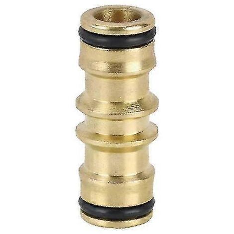 Raccords mâles doubles en laiton pour tuyaux d'arrosage (2 pièces, couleur laiton) - AquaForge
