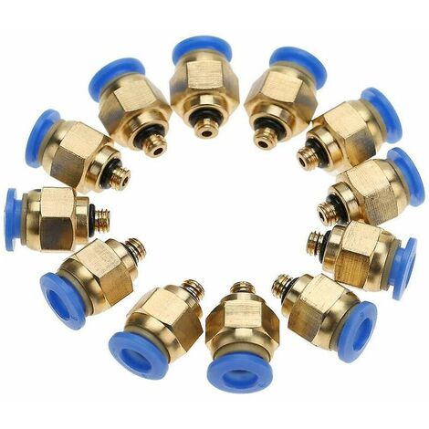 Raccords pneumatiques M5 raccord de tuyau d'air filetage male droit filetage rapide dans le connecteur (pc4-m5 20 pi��ces)