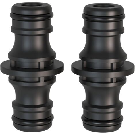 Raccords pour tuyau d'arrosage - Raccord double 1/2" pour tuyau d'arrosage - Rallonge - Connexion bidirectionnelle pour tuyaux d'arrosage et d'eau domestique - 2 pièces
