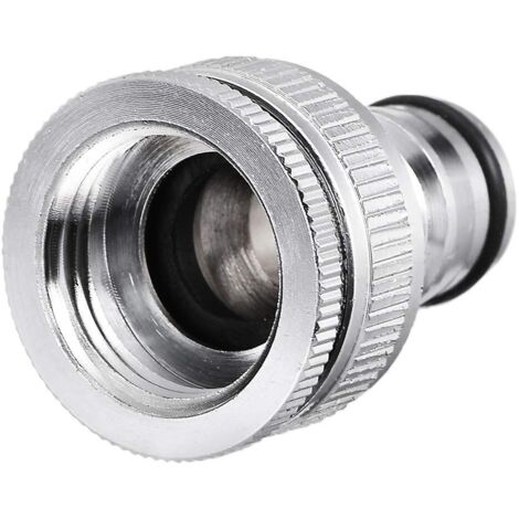 Raccords rapides 2-en-1 pour tuyau d'arrosage – Filetages G1/2 et G3/4 – Connecteurs nickelés
