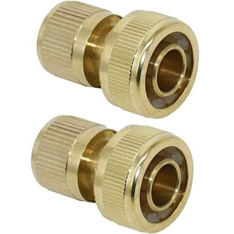 Raccords rapides de tuyau d'arrosage en laiton 19 mm (3/4") pour tuyau d'arrosage (lot de 2)