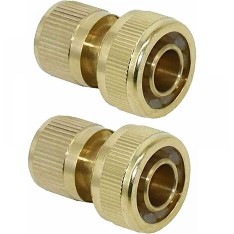 Raccords rapides en laiton de 19 mm (3/4 po), lot de 2, pour tuyaux d’irrigation