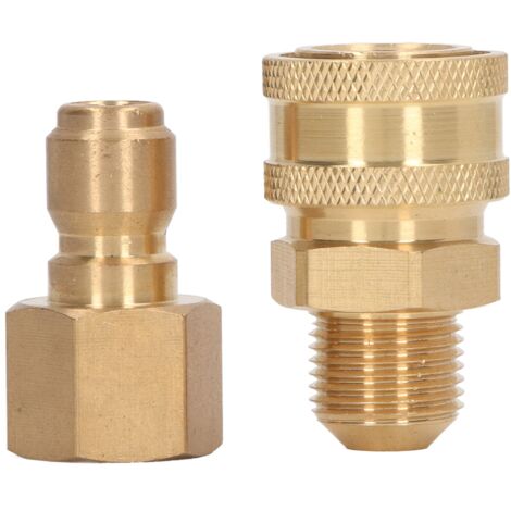 Raccords Rapides Haute Pression 5000 PSI M18x1.5 Femelle/Mâle en Laiton pour Nettoyeur Haute Pression