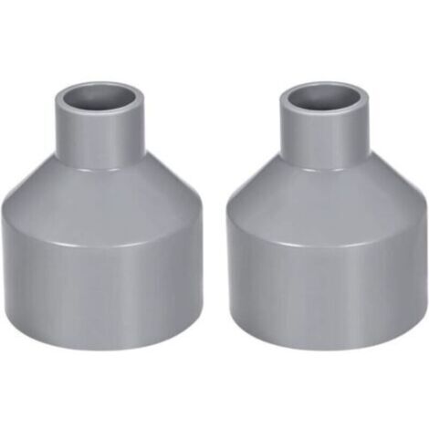 Raccords réducteurs en PVC pour tuyaux d'évacuation – 50 mm x 20 mm – Raccords gris entraxe – Lot de 2 pour les connexions de conduits d'évacuation et de ventilation.