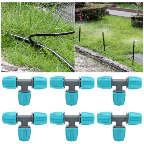 Raccords Tee PE 16mm pour Irrigation, Jardins et Serres - Pack 20 Pièces