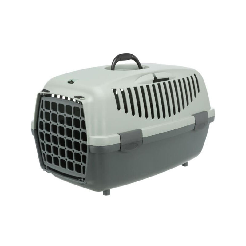 Trixie - Box de transport Capri 3 - s - 40 x 38 x 61 cm - Anthracite, gris et vert - Pour chien