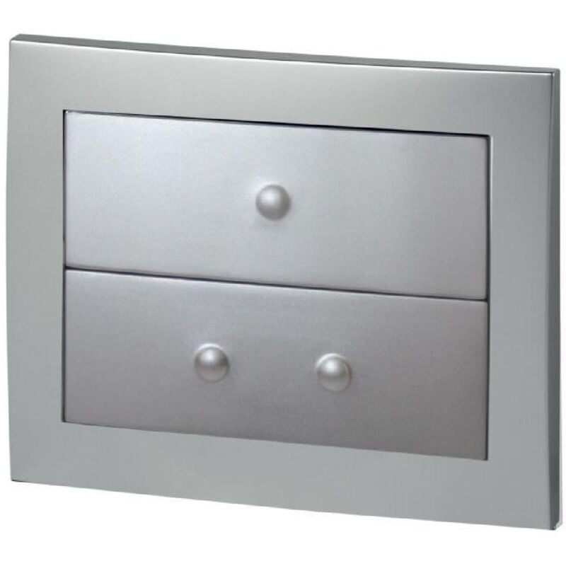 Wirquin - Plaque de commande à économie d'eau pour wc suspendu Equal chromé mat 55719671, gris