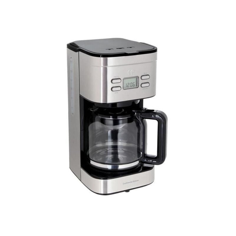 Continental Edison - Cafetiere filtre programmable - CECF12TIX - 1,25 l - Inox