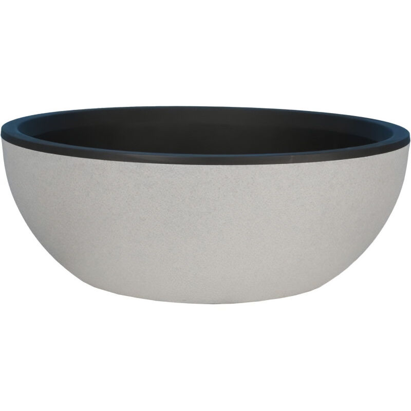 Pot en plastique rond effet granit 40 cm