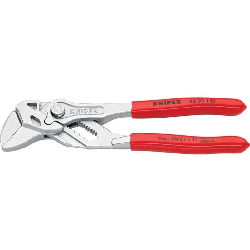 Knipex - Mini Pliers Wrench, Plastic Coated, Chrome Plated, 150mm