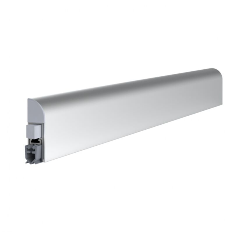 Plinthe acoustique thermique automatique en applique 930mm Argent façon inox Athmer