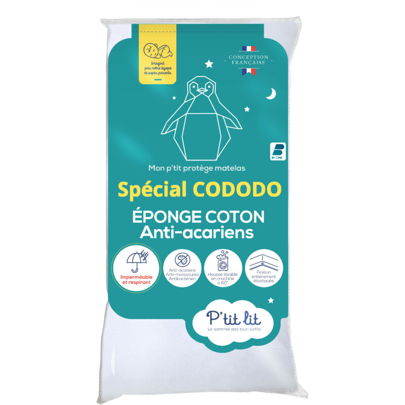 P'tit Lit - Protège Matelas Enfant Anti Acariens 90x190/200 cm- Alèse Imperméable - Absorbant - OekoTex®