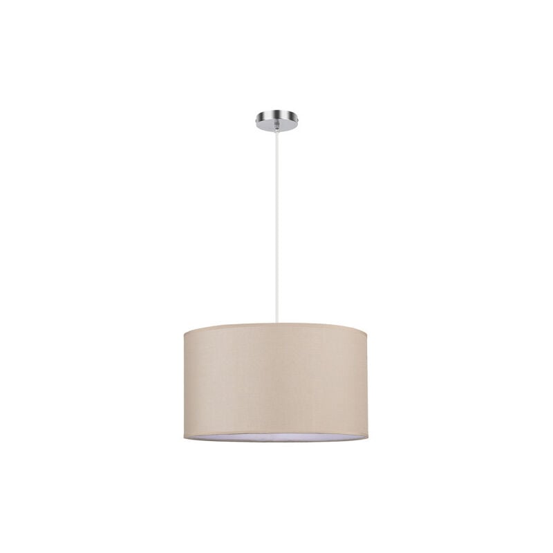 Fabrilamp Lampe suspendue Chanza en chrome/beige