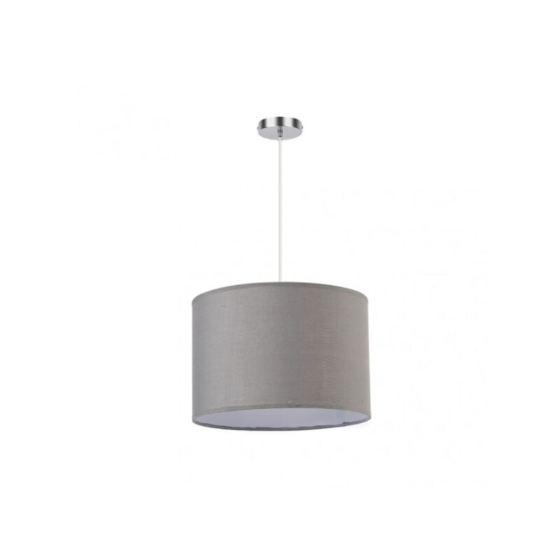 Fabrilamp Lampe suspendue modèle Chanza en chrome/gris