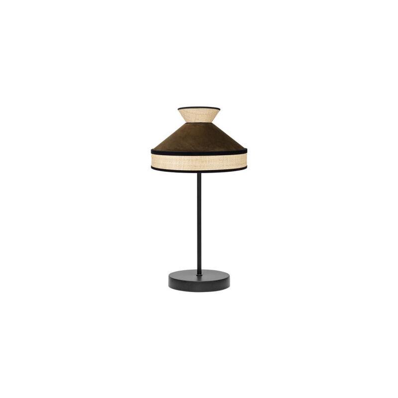 Fabrilamp Lampe de table avec finition brune Modèle Fabrizio