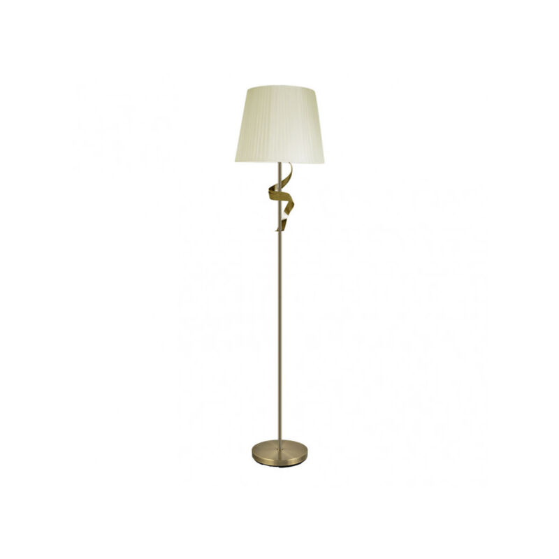 Fabrilamp - akunadecor Lampe à poser en cuir Baeza avec abat-jour beige