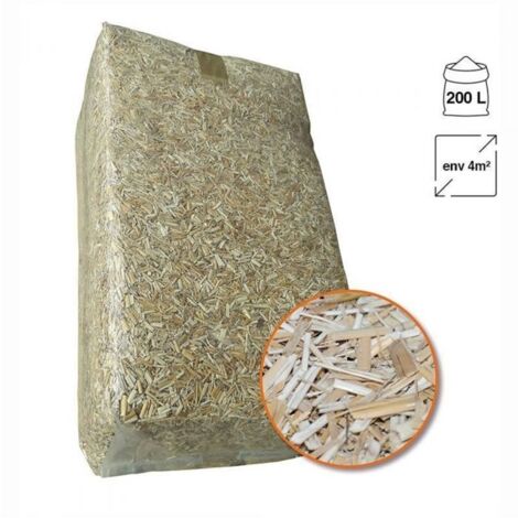 Racine – Paillis de miscanthus 150 litres – Retient l'eau – Écologique et naturel – Couleur claire pour jardin et potager – 4m²