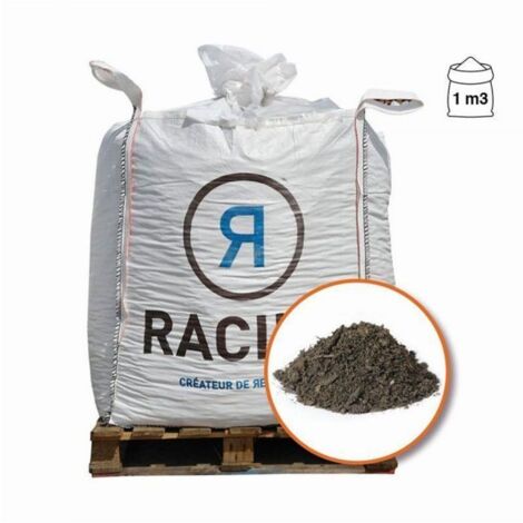 Racine – Terreau enrichi de compost 1 m³ – Big bag pour plantations extérieures – Améliore la qualité du sol et favorise la croissance des plantes
