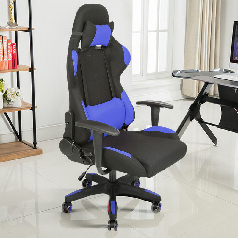 

Racing Silla de Oficina Silla de escritorio reclinable Silla Gaming - Material: tela | Azul