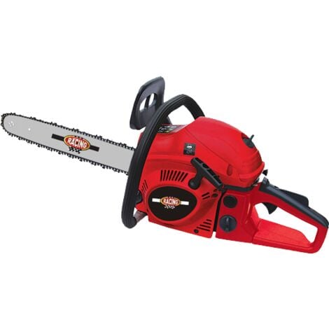RACING Tronçonneuse thermique 53 cm³ 50 cm - Guide et chaîne Racing - démarrage manuel avec lanceur RAC53PCS-2