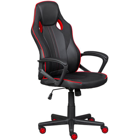 Racingblack Chaise de bureau, noir, rouge. - Noir