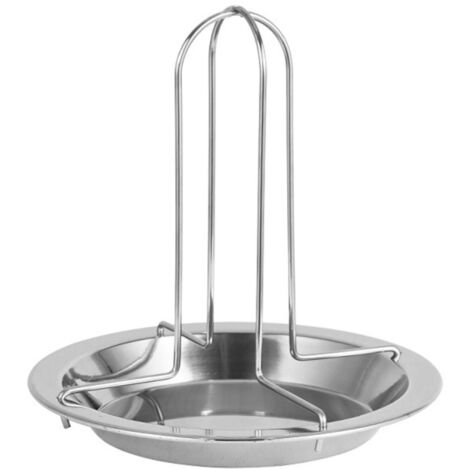 Rack à rôtir de poulet pour camping extérieur, épais, anti-adhésif, avec bol