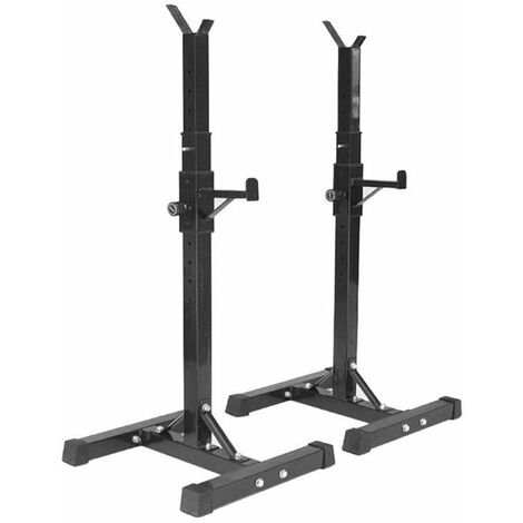 Rack à squat,Pull up Fitness bar Squat Rack,Haloyo®,Barre de traction ajustable,barre fixe,Developper couché,noir