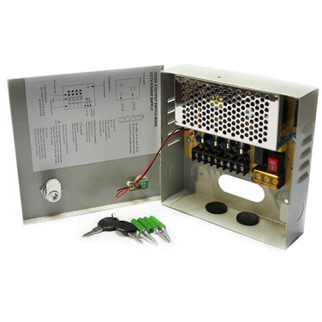 Rack Box Alimenter Stabilized 4 Uscite Centralines Telecamera Cctv