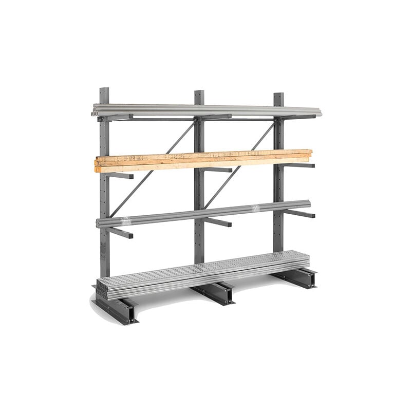 Matisère - Rack cantilever leger 3 niveaux - Élément suivant - 2000x150x600mm - Utilisable uniquement avec un module de départ - RAYC/3N/1C/1280/S