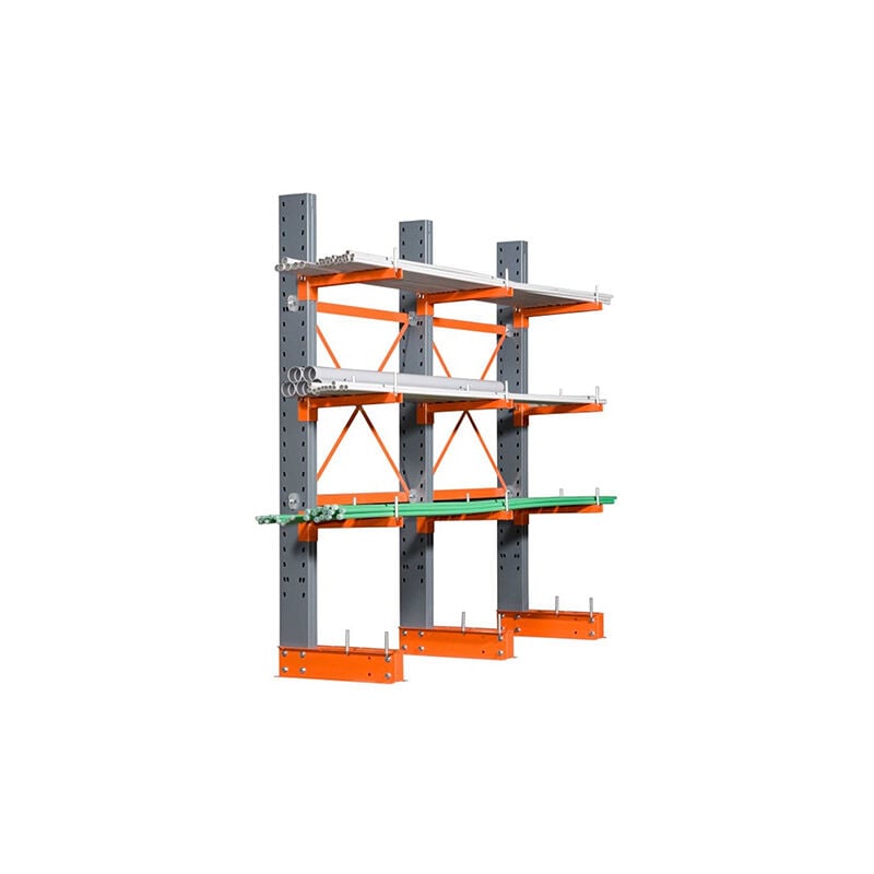 Matisère - Rack cantilever lourd 3 niveaux - Module de départ - 4484x1202x1200mm - CALI/3N/1C/1012/D