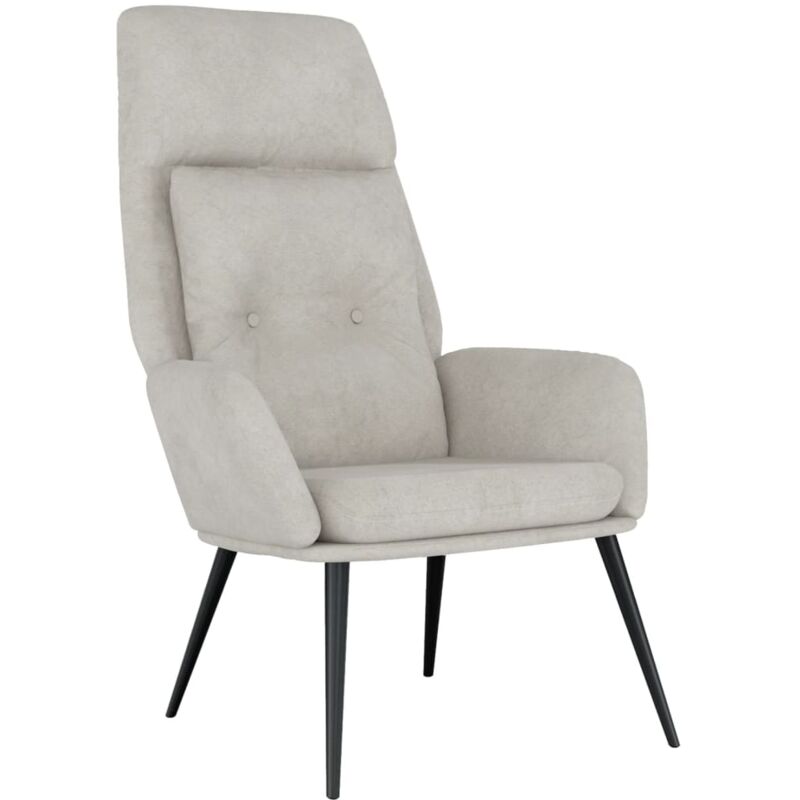 Chaise de relaxation Gris clair Similicuir daim vidaXL