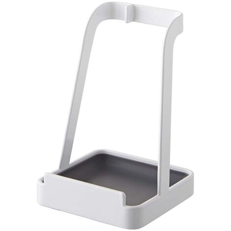 Rack de rangement de couvercle de cuisine Type d'inclinaison empêcher le plateau à eau couvre-carreau de poêle. (Blanc)