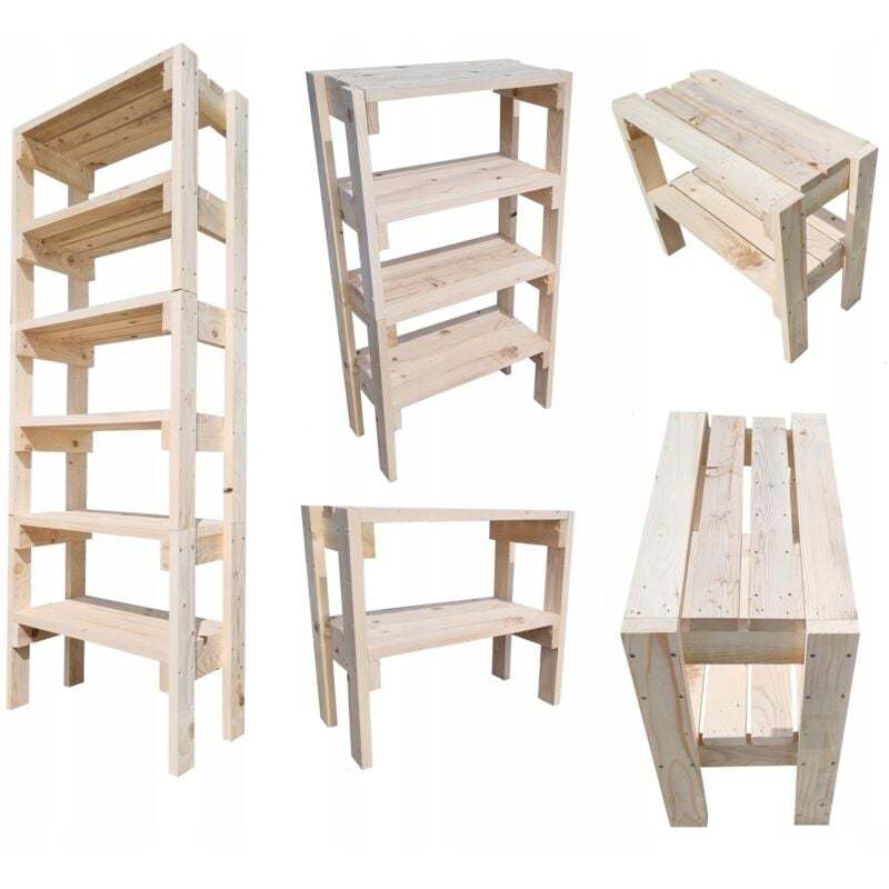 RACK DE RANGEMENT MODULAIRE EN BOIS CAPACITÉ 240 kg