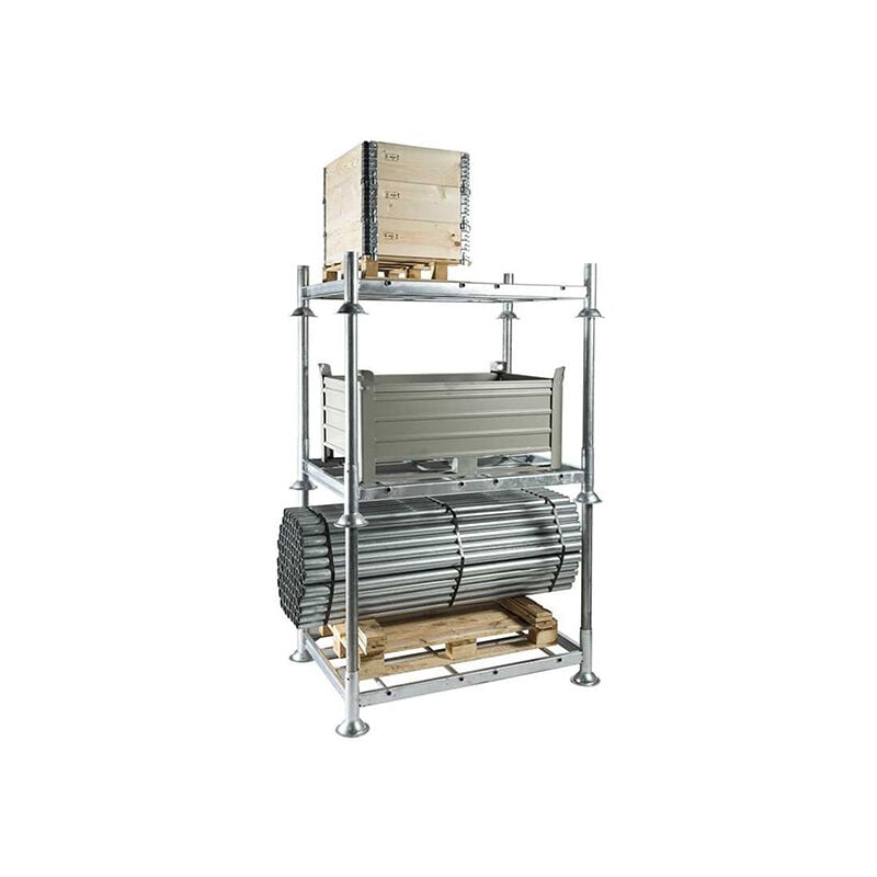 Manurack 2 niveaux - 1 palette par niveau - Charge max 1500kg/niveau - RACKBASE-2