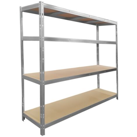 EURO VANADIUM Rack étagère de rangement pour entrepôt, garage et atelier - Capacité 1400 kg - 2 M x 2,37 M