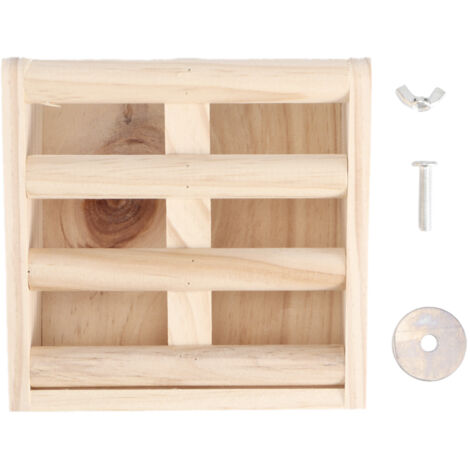 Rack Manger Foin Fixe en Bois pour Lapin, Chinchilla et Cochon d'Inde - Gamelle Alimentation Animaux