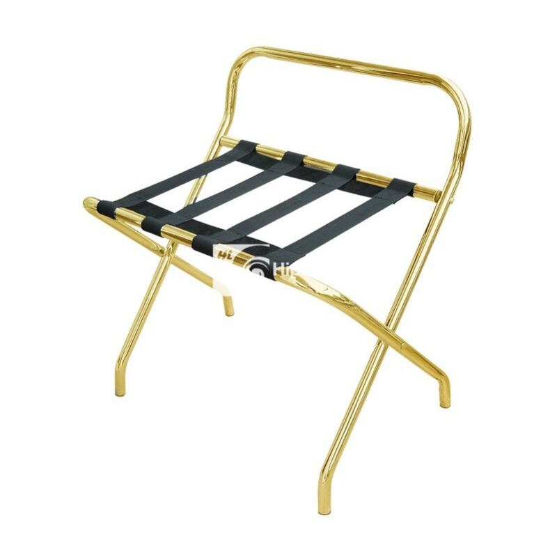 

Rack Metal Dorado con respaldo