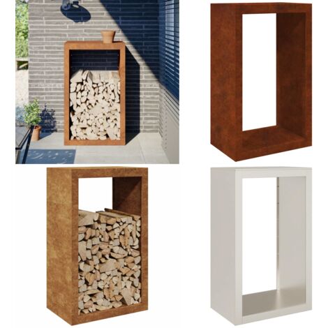 Rack per Legna da Ardere 60x40x100 cm in Acciaio Corten - Legna da ardere - Acciaio corten